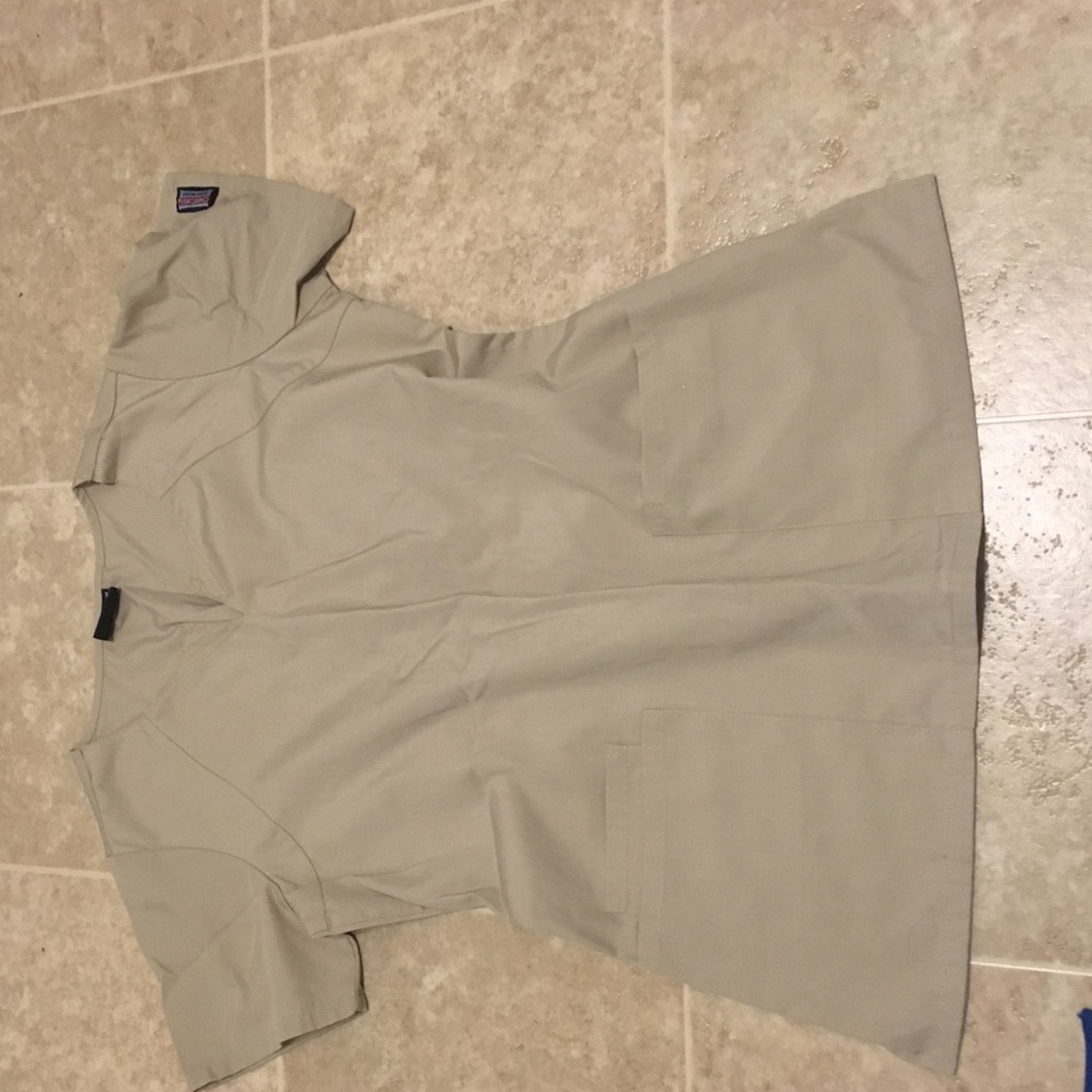 Cherokee pinched-waist scrub top